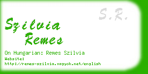 szilvia remes business card